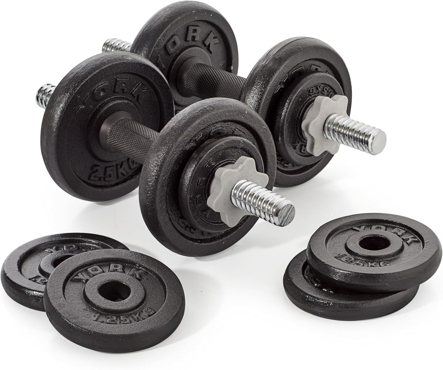 20KG Adjustable Cast Iron Dumbbells Spinlock Set Home Strength Training