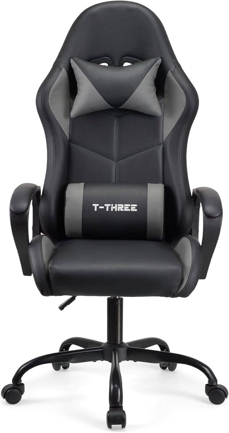 Ergonomic Gaming Chair High Back Swivel Office Chair Grey