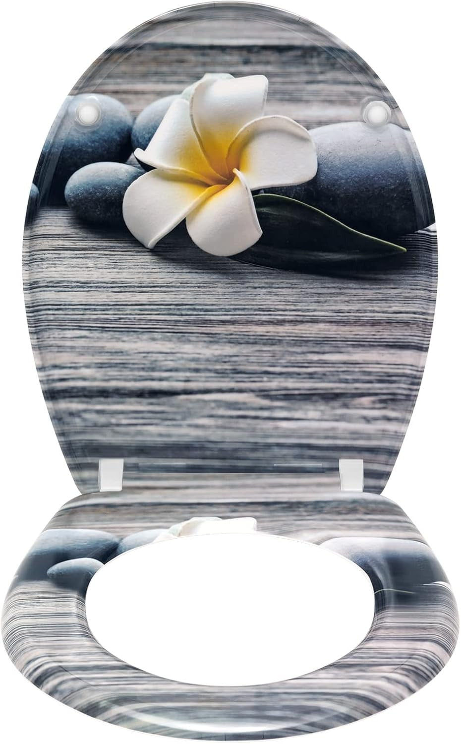 Premium Soft Close Toilet Seat O-Shape Duroplast Adjustable Hinges Plum 45x37cm