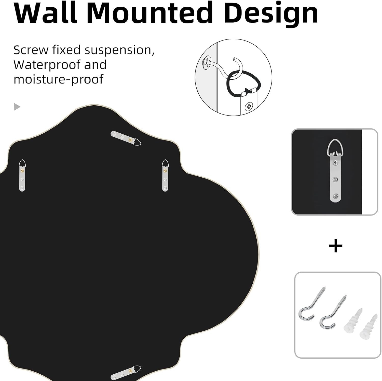 Large Decorative Venetian Wall Mirror 88x80cm Elegant Silver Glass