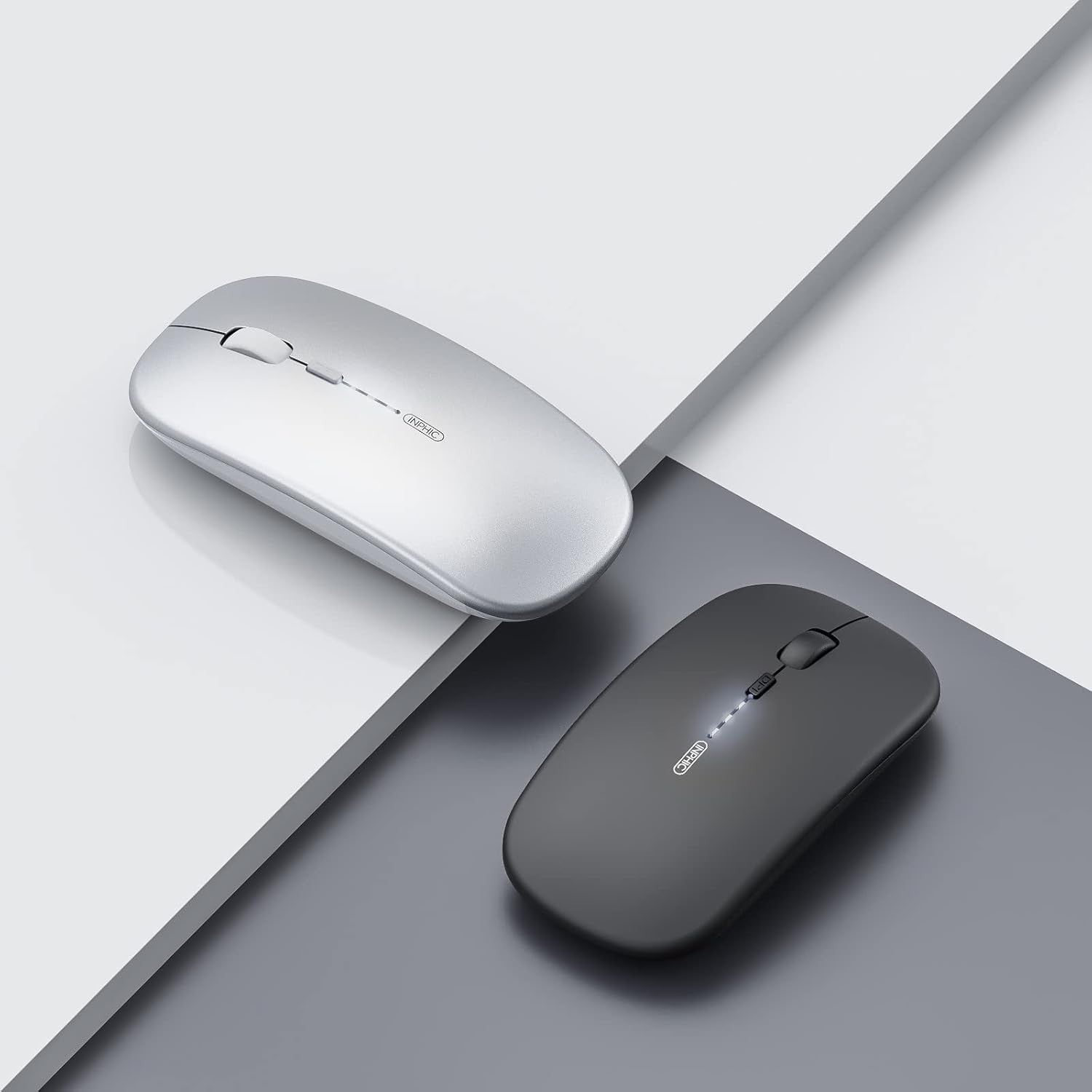 Tri-Mode Bluetooth Wireless Mouse Silent Rechargeable 1600 DPI Laptop PC