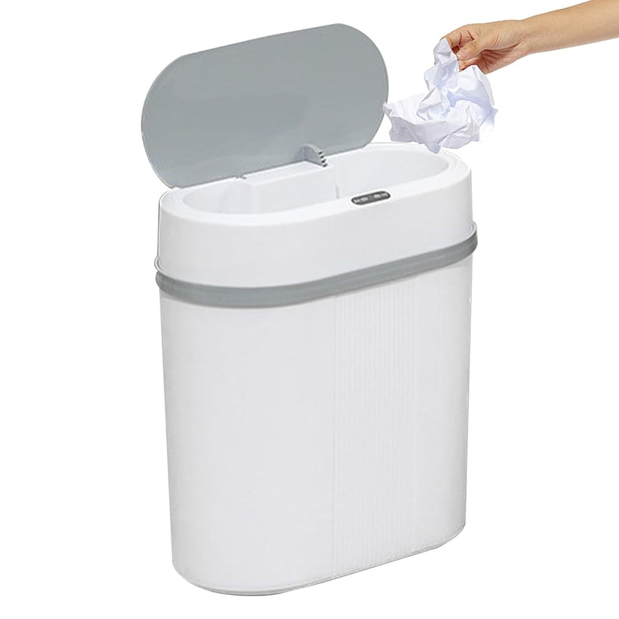 Touchless Motion Sensor Trash Can Slim Electric Kitchen Bathroom Bin