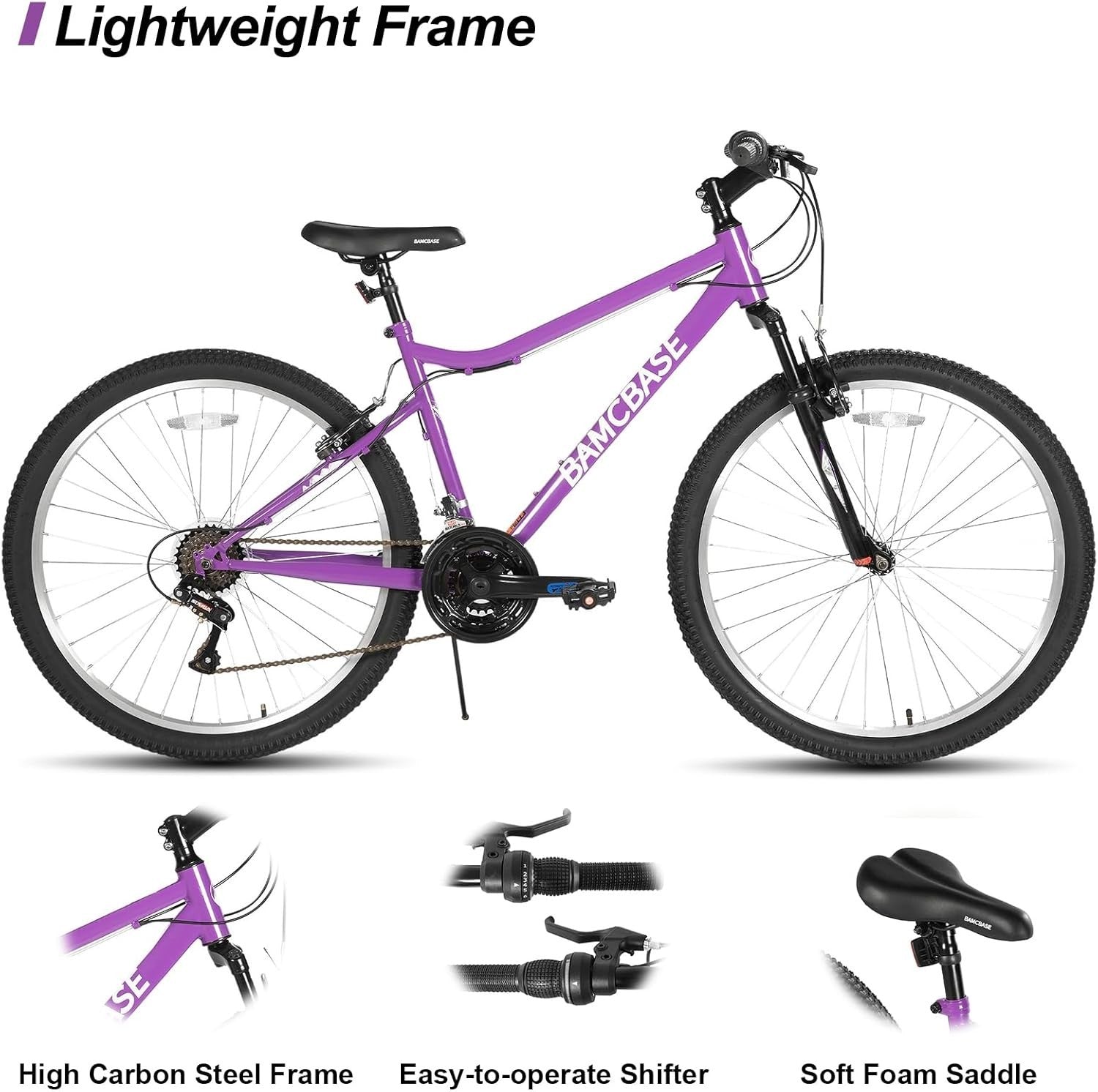 Ladies 26” Mountain Bike 18 Gear V-Brakes Sturdy Frame Front Suspension