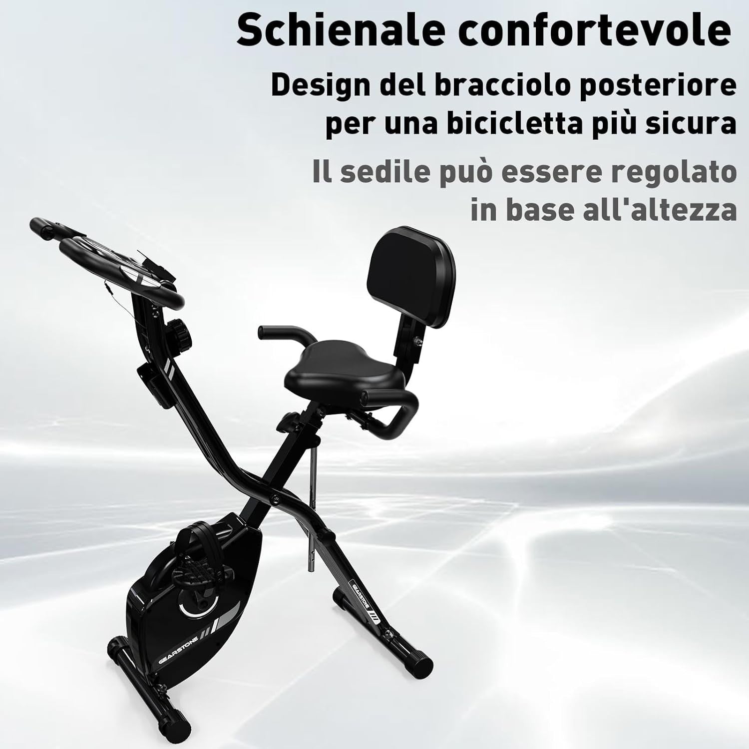 Foldable Magnetic Exercise Bike w/ LCD Monitor, 12 Levels & Heart Rate Sensor