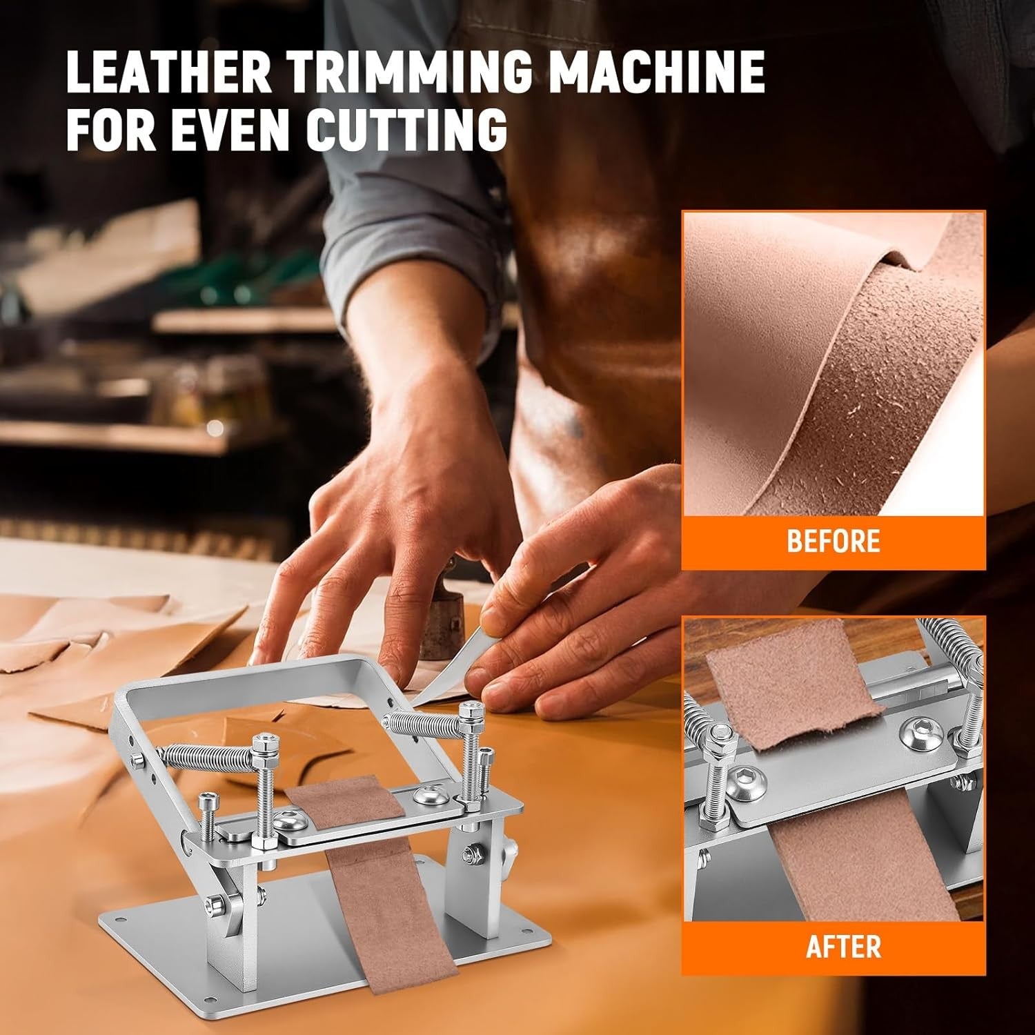 Leather Skiver Splitter Machine Manual Adjustable Thickness Craft Tool