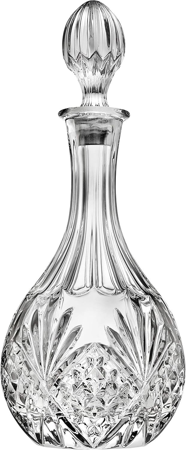 Crystal Wine Decanter 750ml Vintage Cut Glass Design Elegant Gift for Home Bar