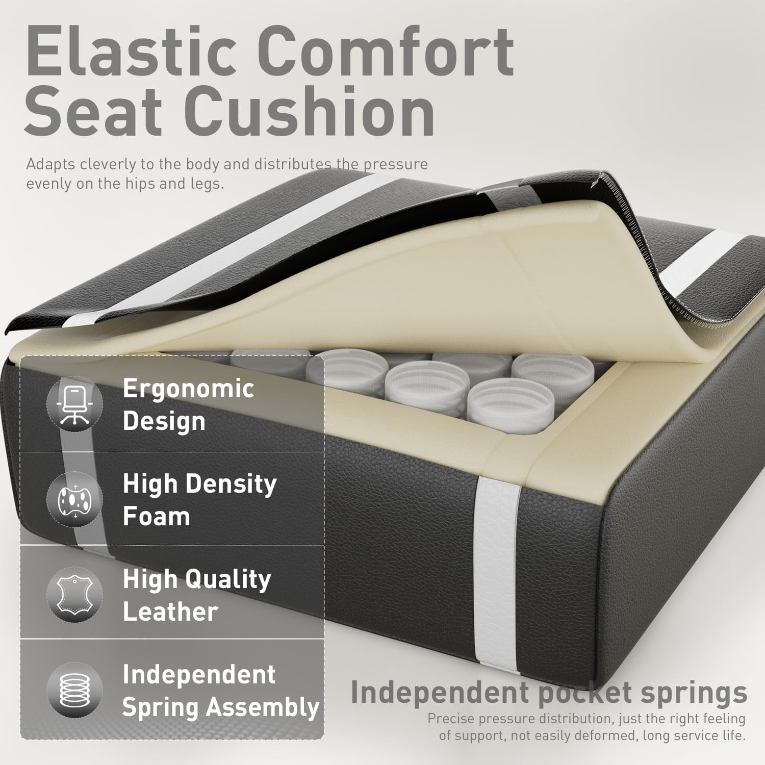 Ergonomic Massage Gaming Chair Recliner w/ Footrest Lumbar Support