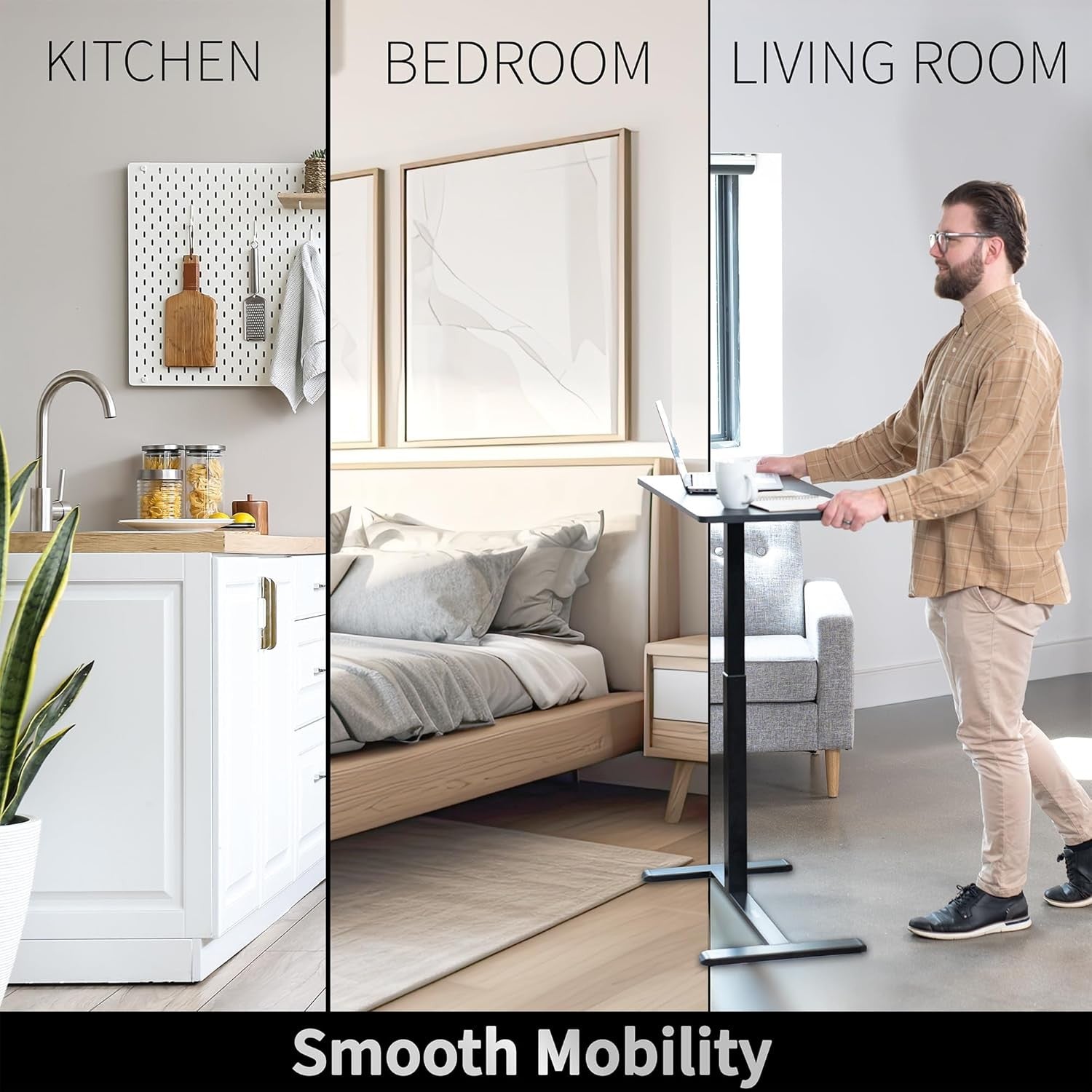Over Couch Laptop Table Height Adjustable Bedside Desk Mobile Workstation
