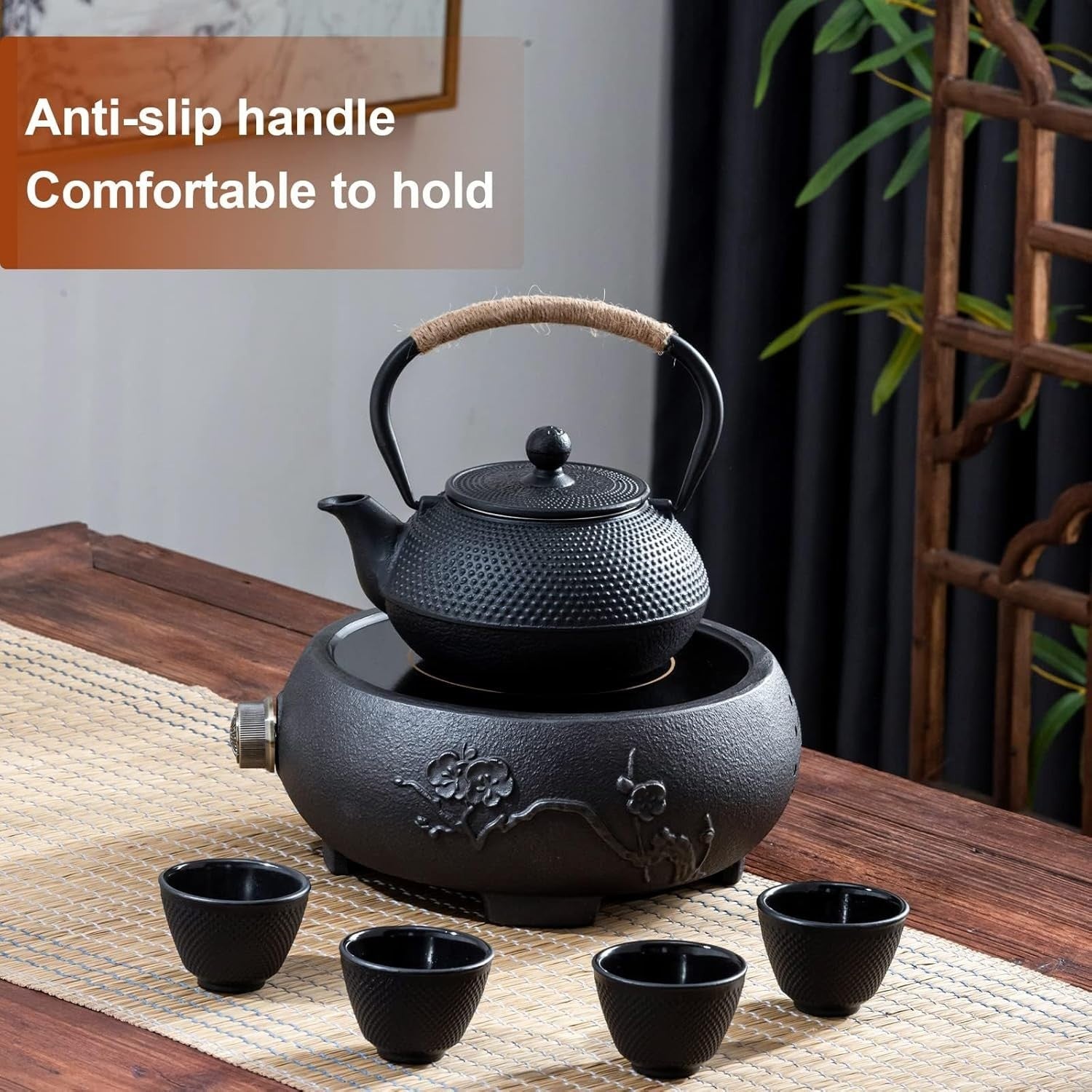 700ml Cast Iron Teapot with Infuser Japanese Stovetop Tea Kettle