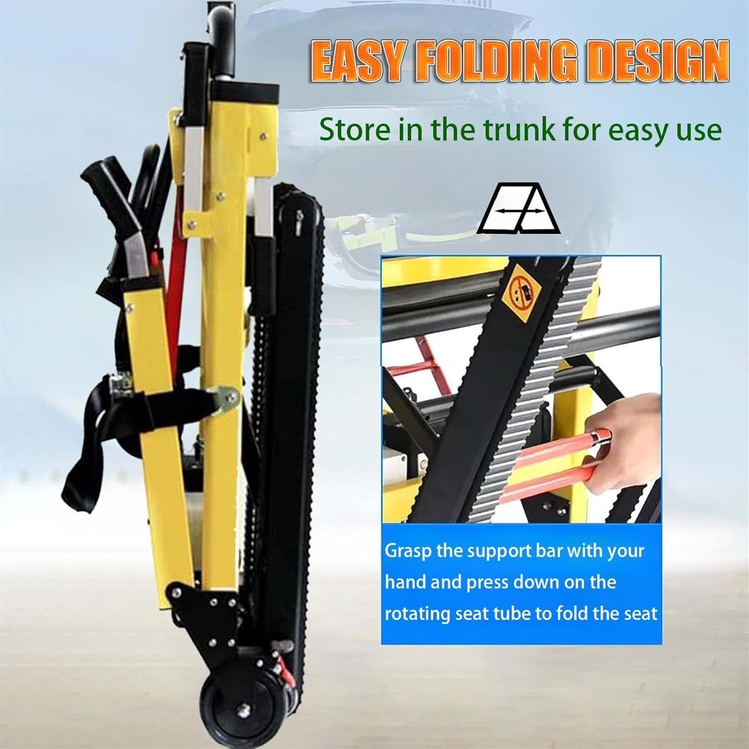 Electric Crawler Stair Climber Chair Foldable Portable Lift Mobility Aid 160kg