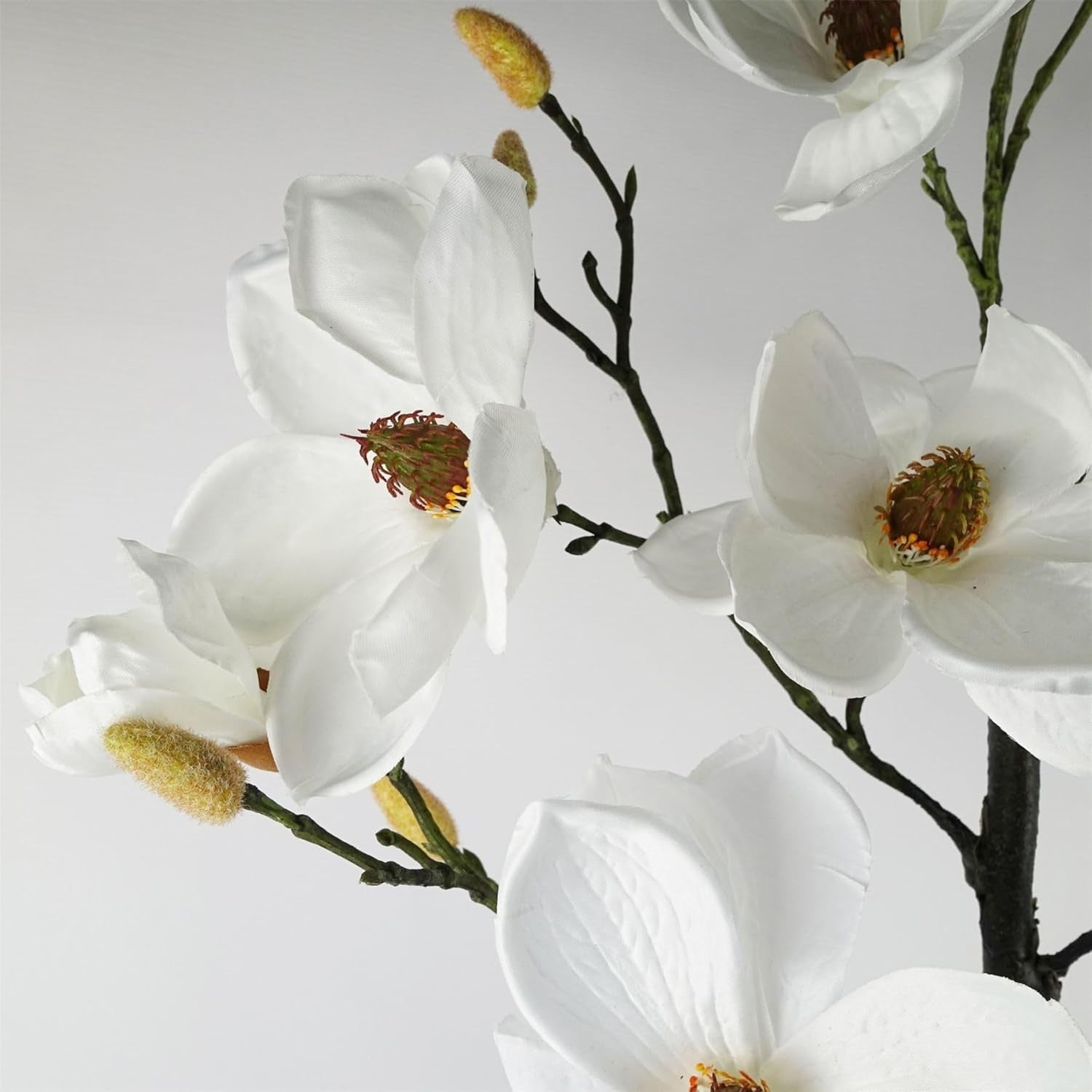 140cm Artificial Magnolia Blossom Tree White Floral Plant in Pot Home Decoration