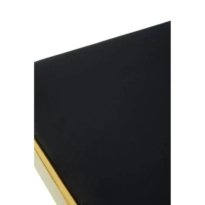 Black Velvet Bar Stool Gold Steel Frame Modern X-Leg Breakfast Chair