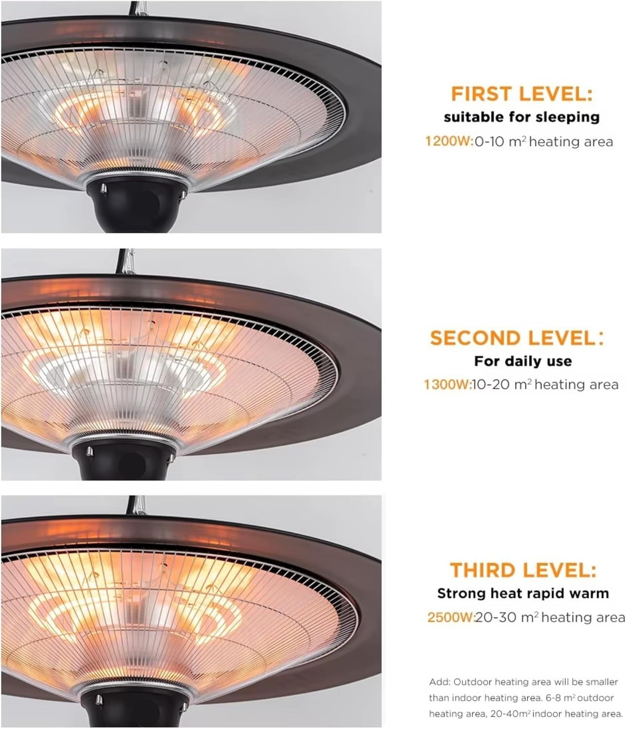 Ceiling Mounted Infrared Patio Heater 2500W Remote App Control Waterproof