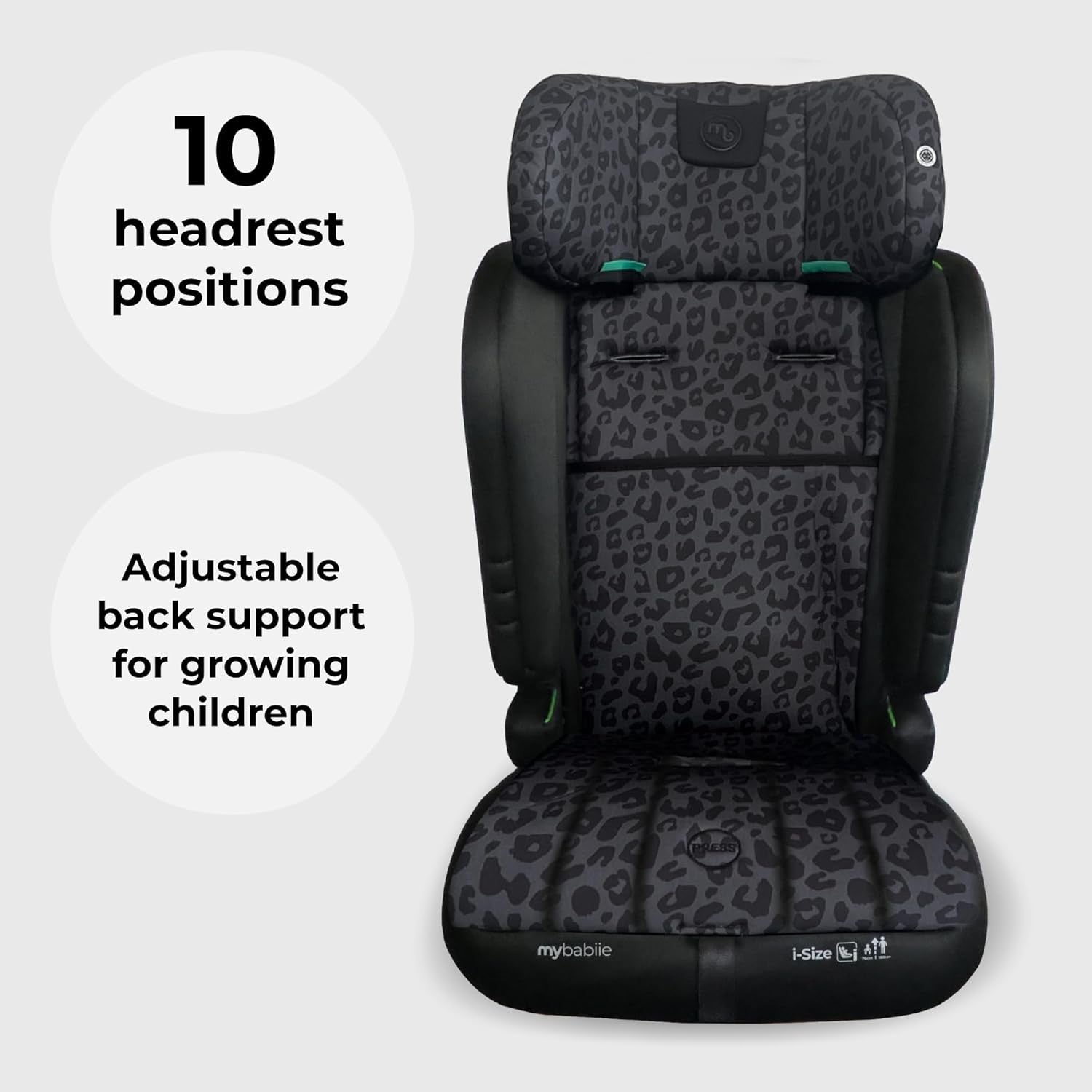 i-Size R129 Toddler to Booster Seat 5-Point Harness 76–150cm