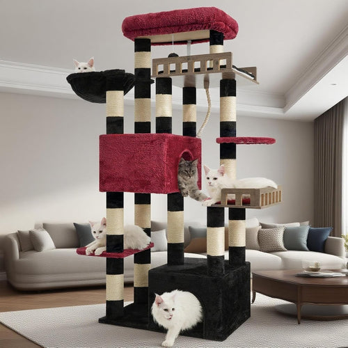Maine Coon Cat Tree Heavy Duty Tower Large Cats Condo Hammock 15 Posts