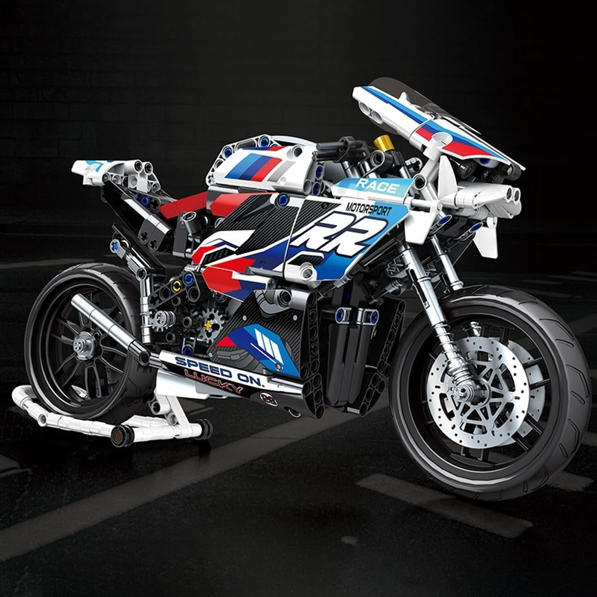 768Pcs Motorcycle Building Kit STEM Model | Realistic Motorbike Construction