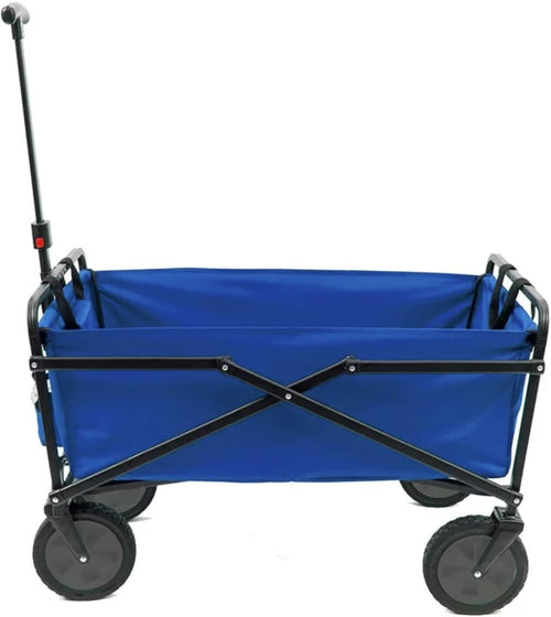 Folding Heavy Duty Utility Wagon Cart Collapsible Trolley with 70kg Capacity