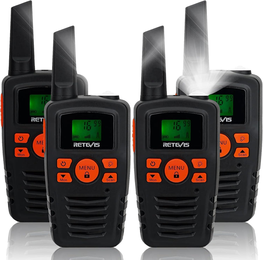 PMR446 Walkie Talkies 4 Pack Long Range VOX LED Torch Outdoor Radio