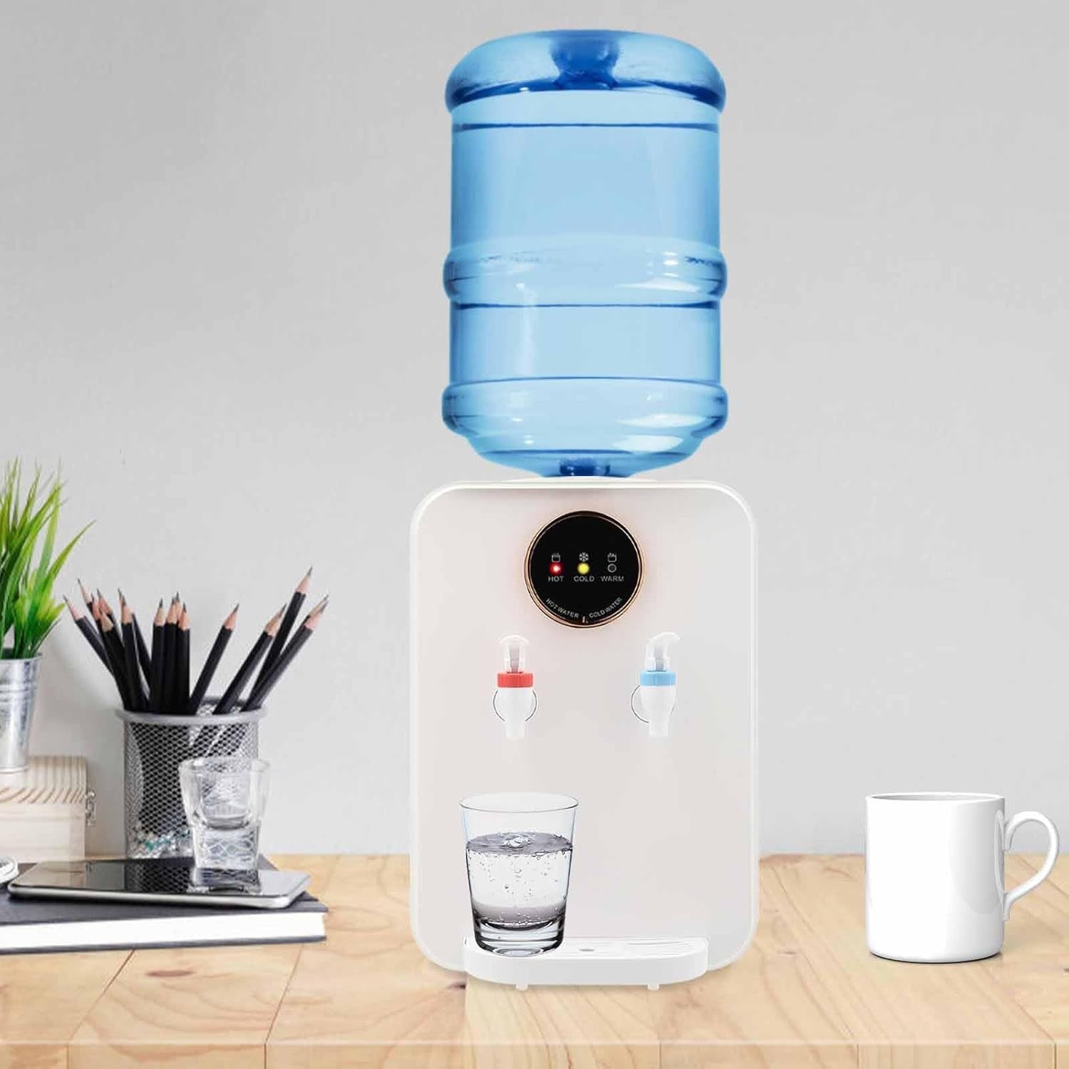 Hot Cold Water Cooler Dispenser Top Loading LED Indicator Home Office