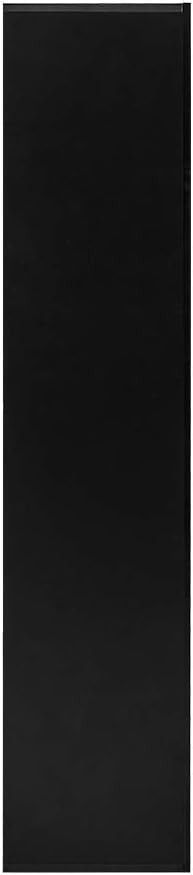 Tall Black Display Cabinet with Glass Shelves & RGB LED Lights Modern Storage