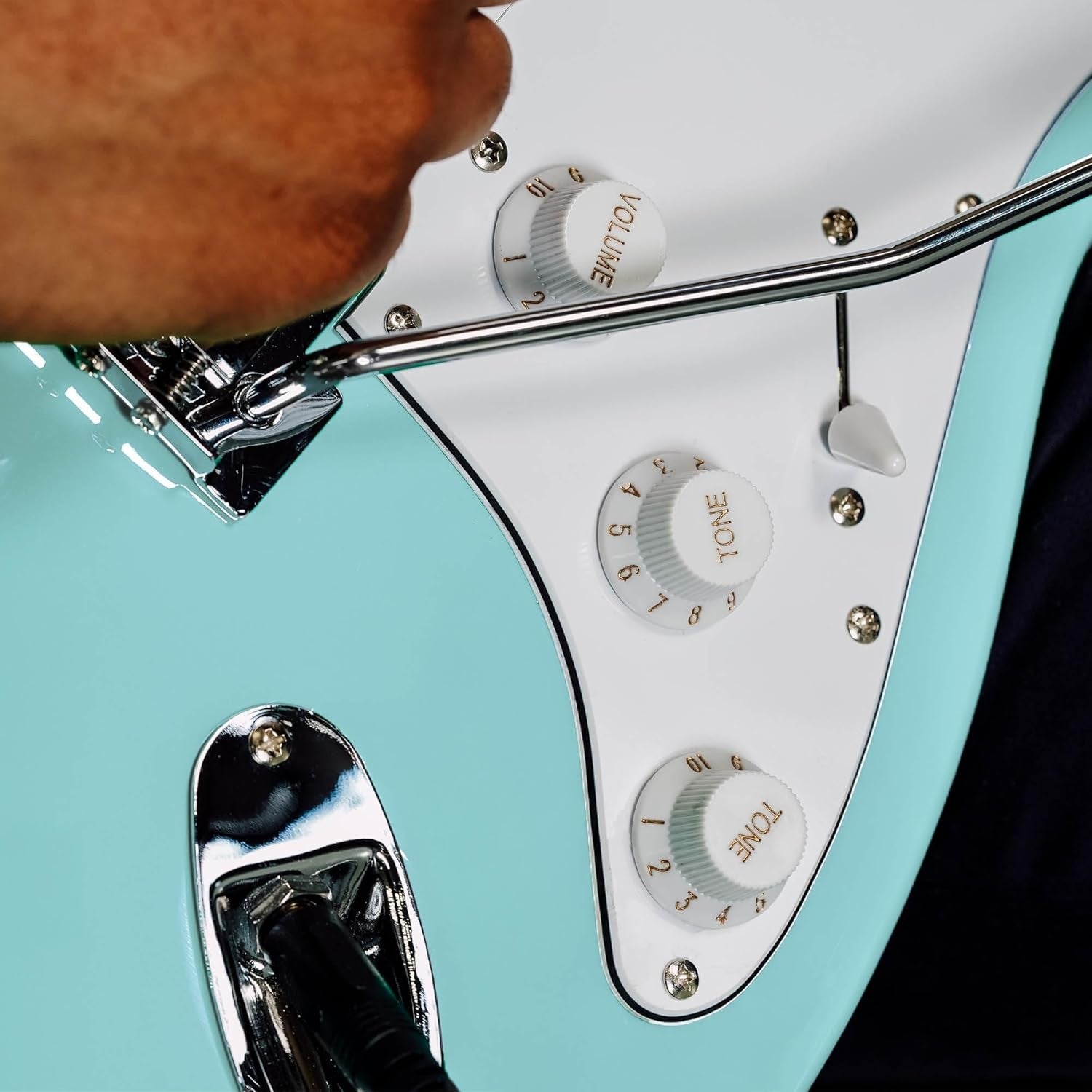 Full Size 4/4 Electric Guitar Starter Kit with Amp Pastel Blue