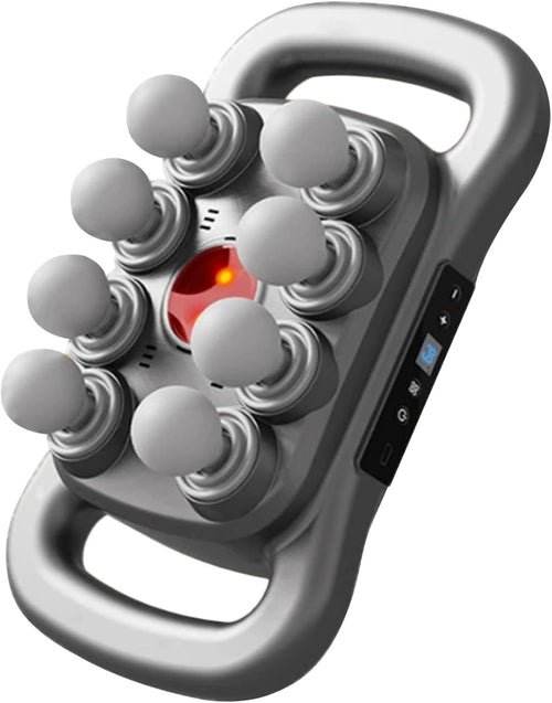 Multi Head Massage Gun Deep Tissue Muscle Relief 30 Levels Red Light Therapy