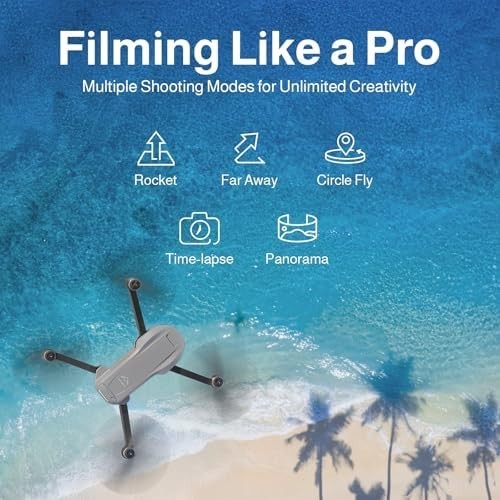 Ameta 4K GPS Drone for Kids & Adults, FPV Camera, 50-Min Flight