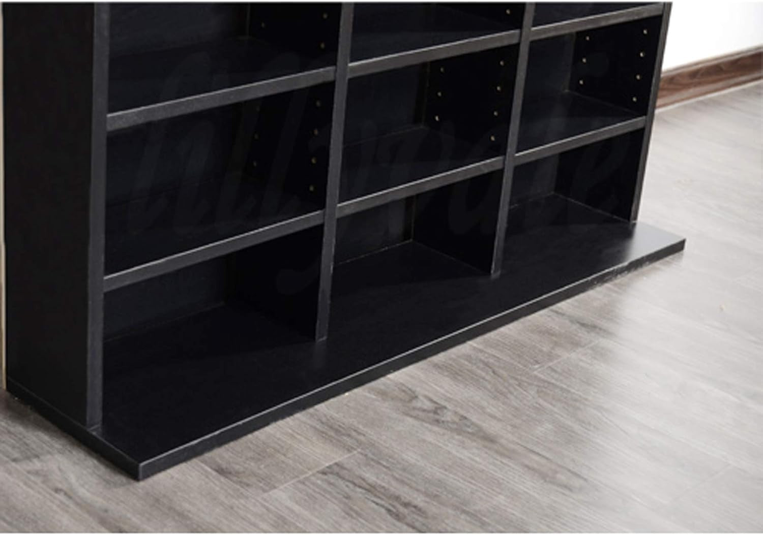 Media Storage Bookcase 1116 CD 528 DVD Adjustable Shelving Black