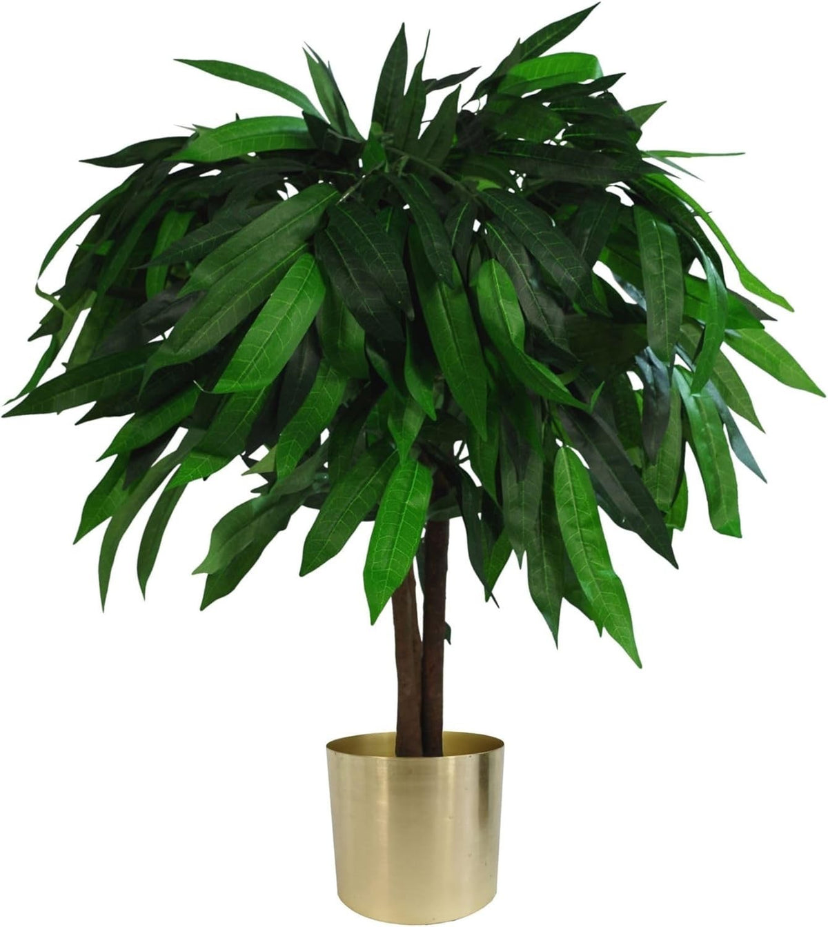 Artificial Mango Tree 80cm Lifelike Indoor Plant Decoration Green & Gold Pot