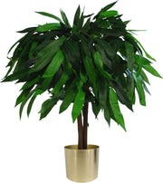 Artificial Mango Tree 80cm Lifelike Indoor Plant Decoration Green & Gold Pot