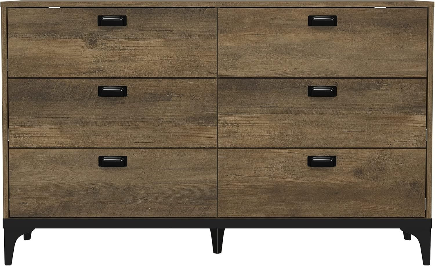 6 Drawer Chest Knotty Oak Storage Cabinet Bedroom Hallway Organizer