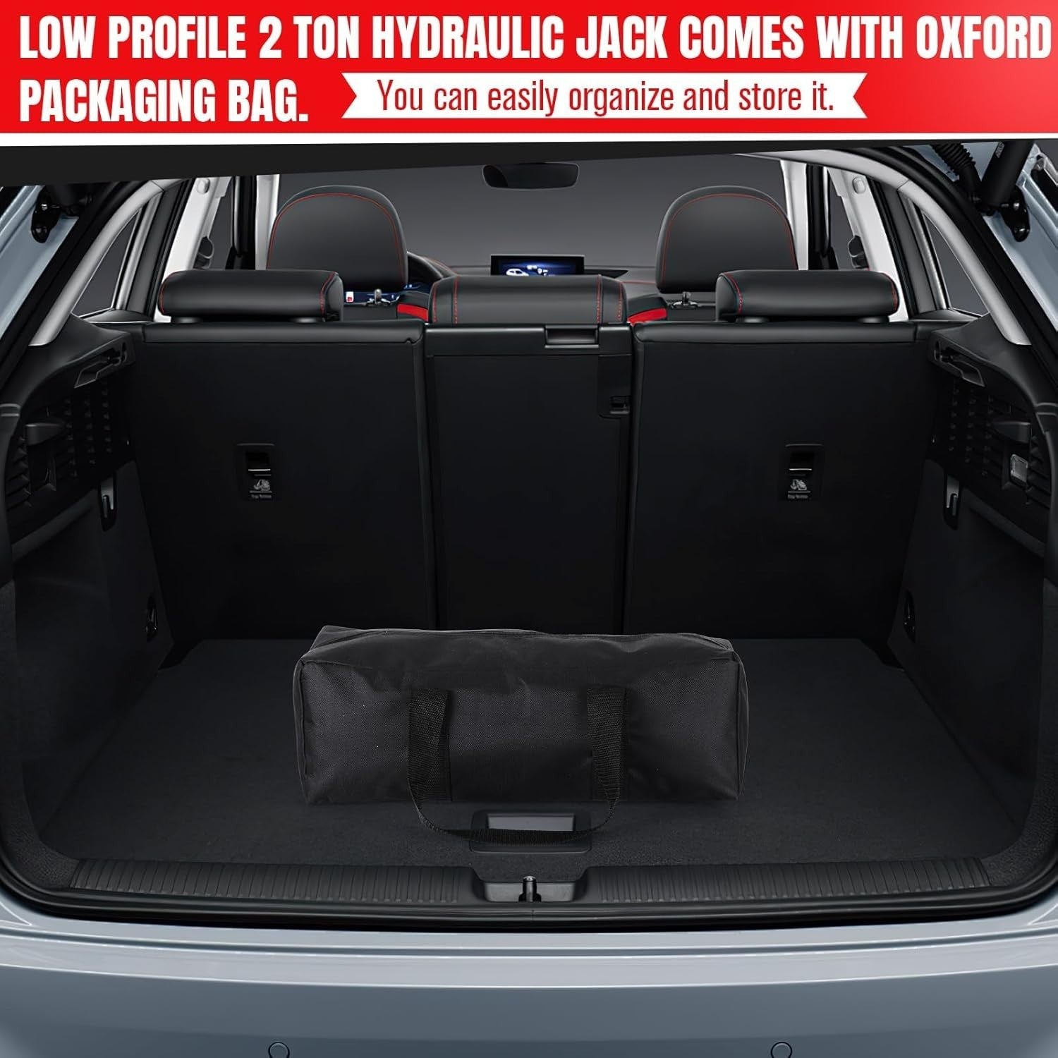 2 Ton Low Profile Hydraulic Trolley Jack 3.3–13" Heavy Duty Car Lift Carry Bag