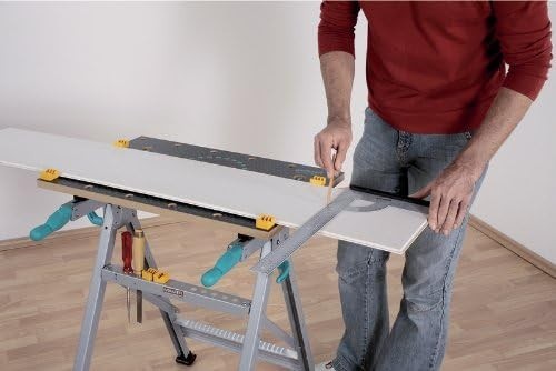 Folding Clamping Work Table Adjustable MDF Jaws Tool Rack Portable Bench