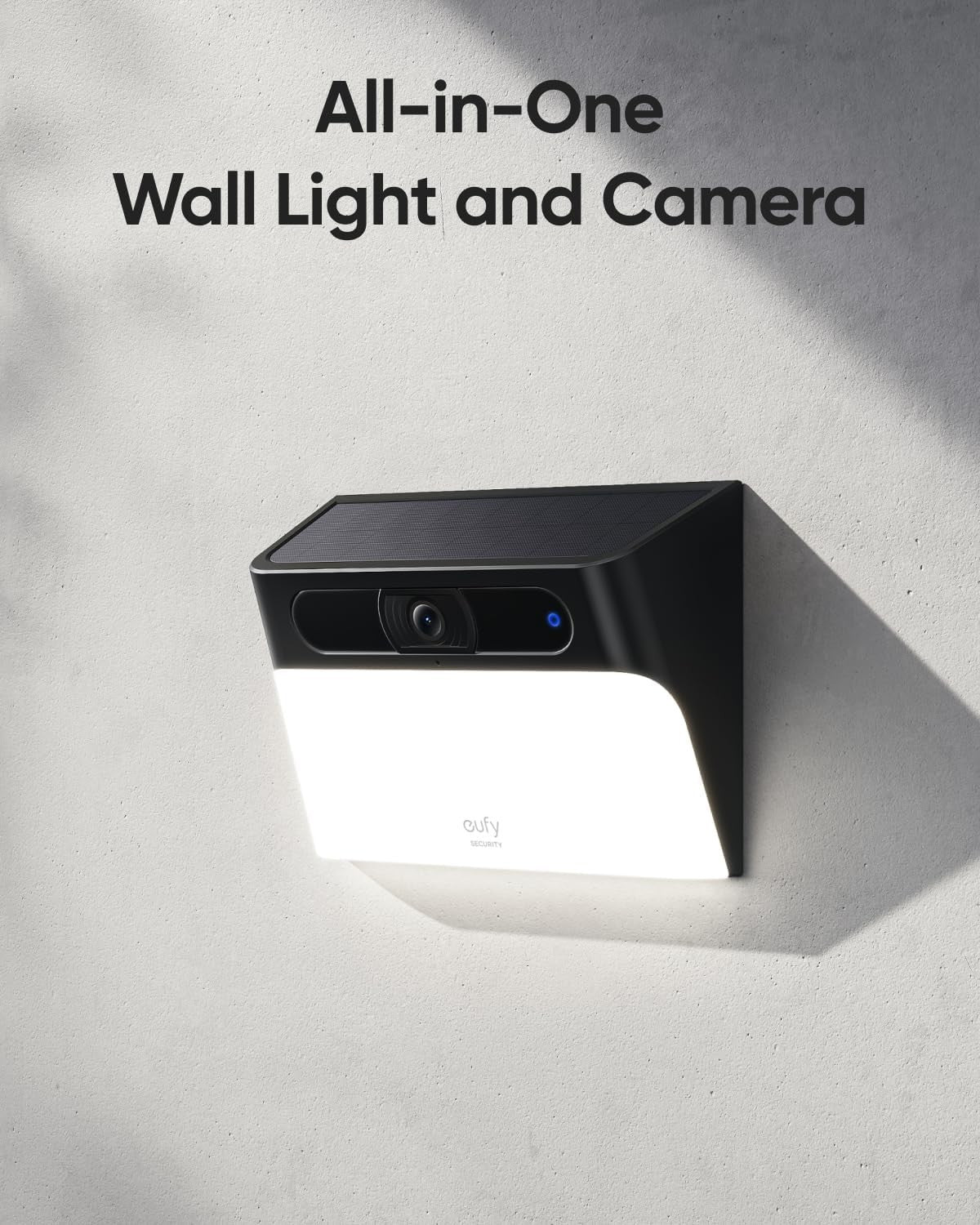 Solar Security Camera Wall Light 1080P Wireless AI Motion Detection