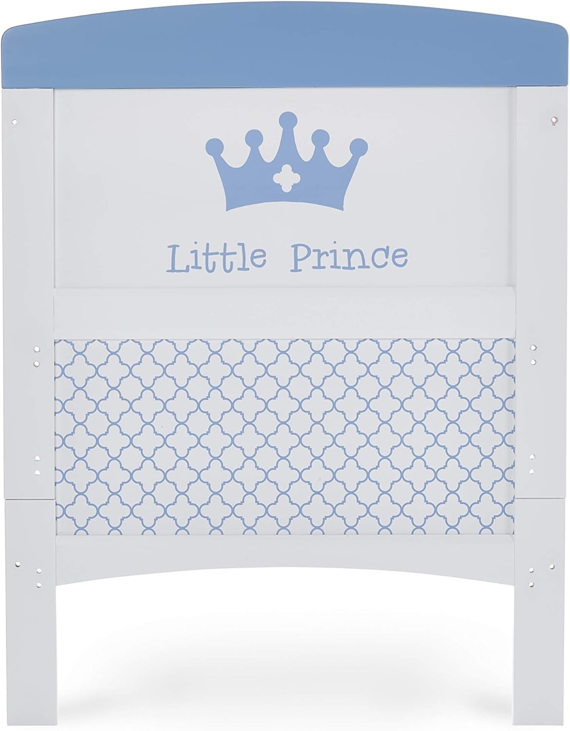 Convertible Cot Bed with Adjustable Height Toddler Bed 140x70cm White Blue