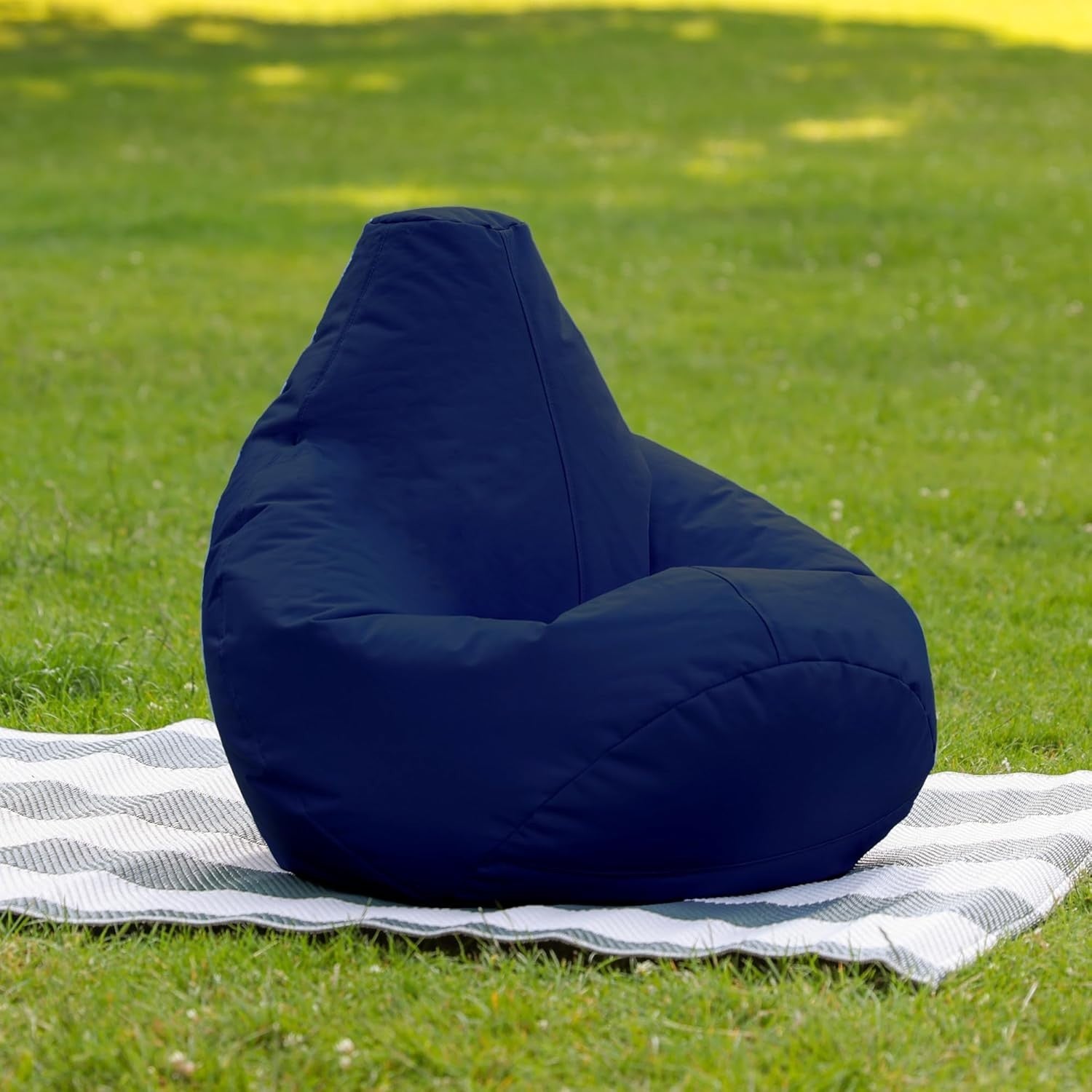 Kids Outdoor Bean Bag Chair Waterproof Gaming Seat – Navy Blue Indoor Use