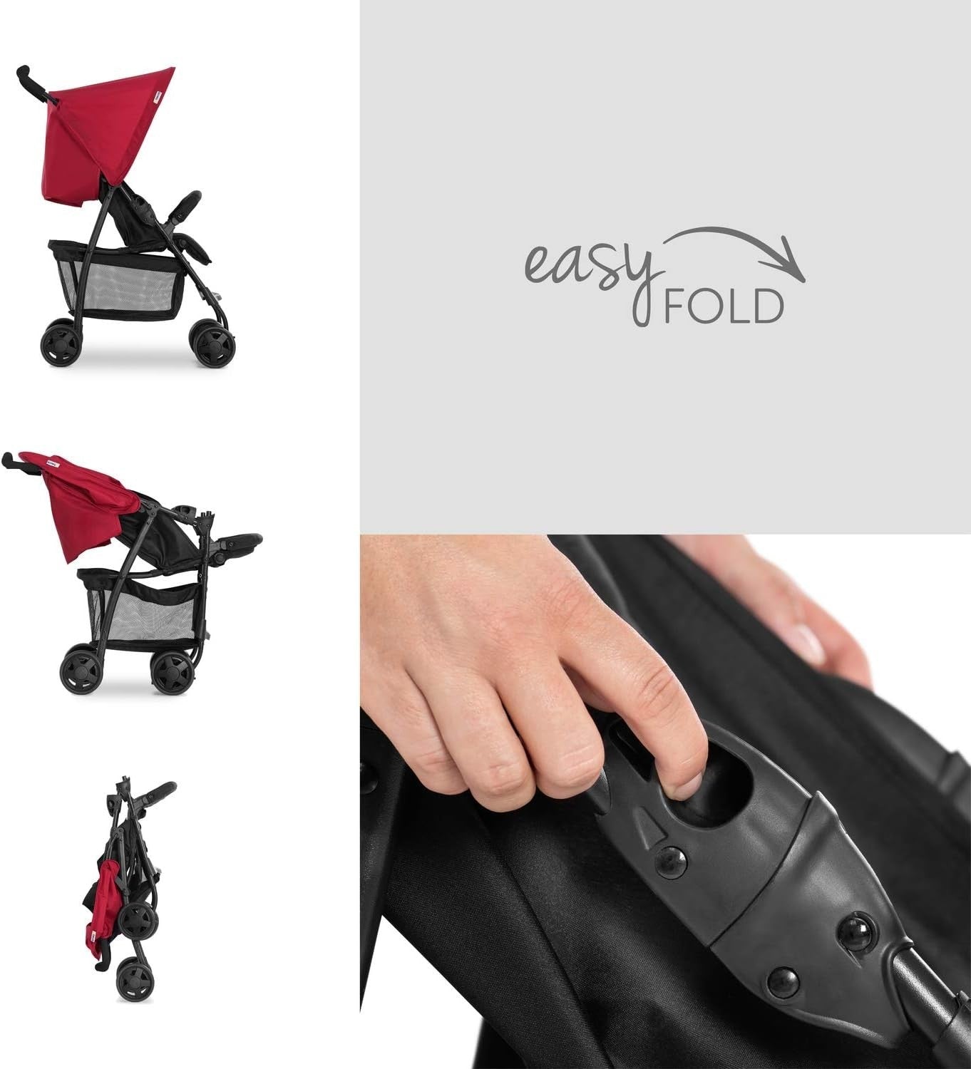 Ultra Lightweight Travel Pushchair 5.9kg Compact Fold Recline Raincover