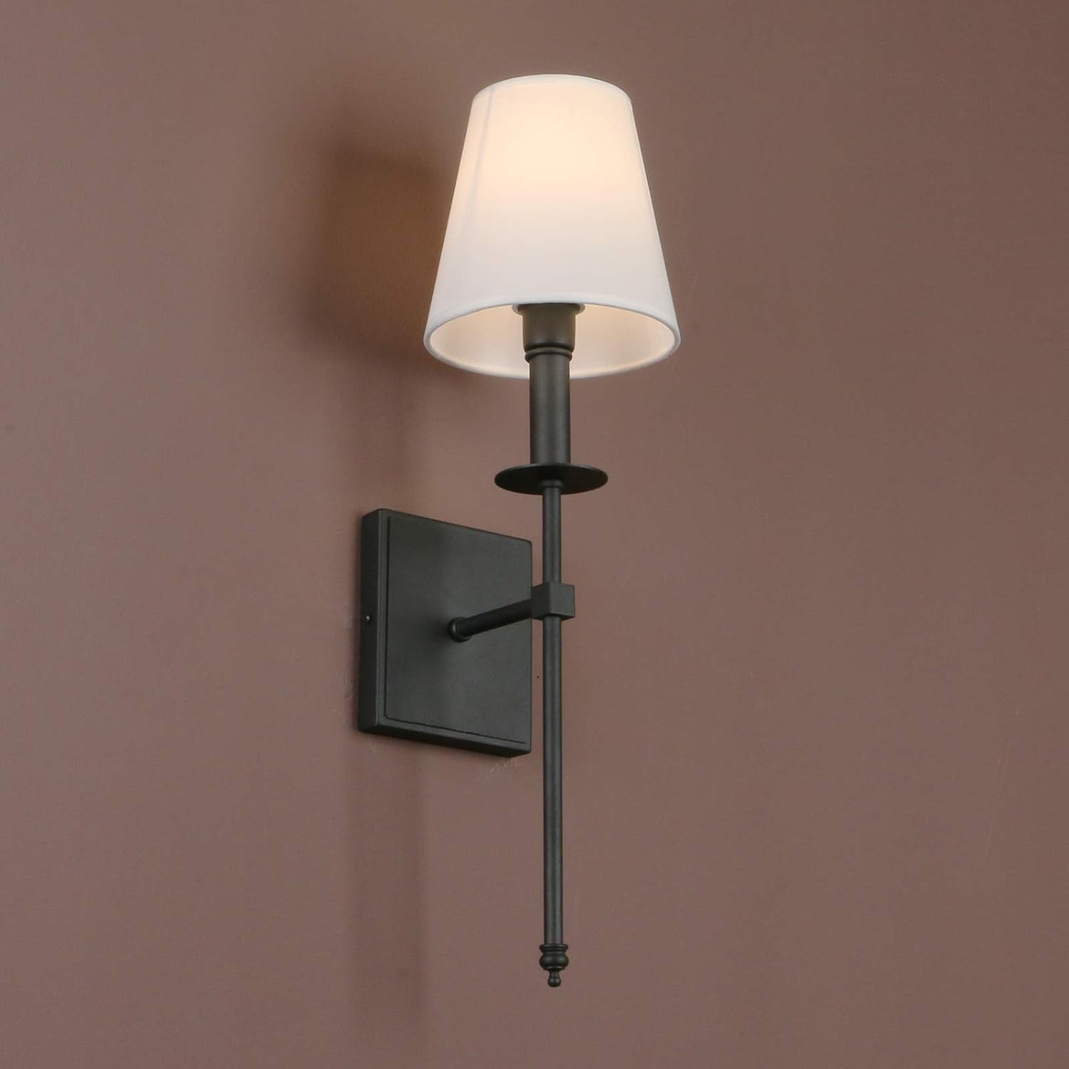 Vintage Modern Linen Wall Lamps 2-Pack, Adjustable Sconce Lighting for Home