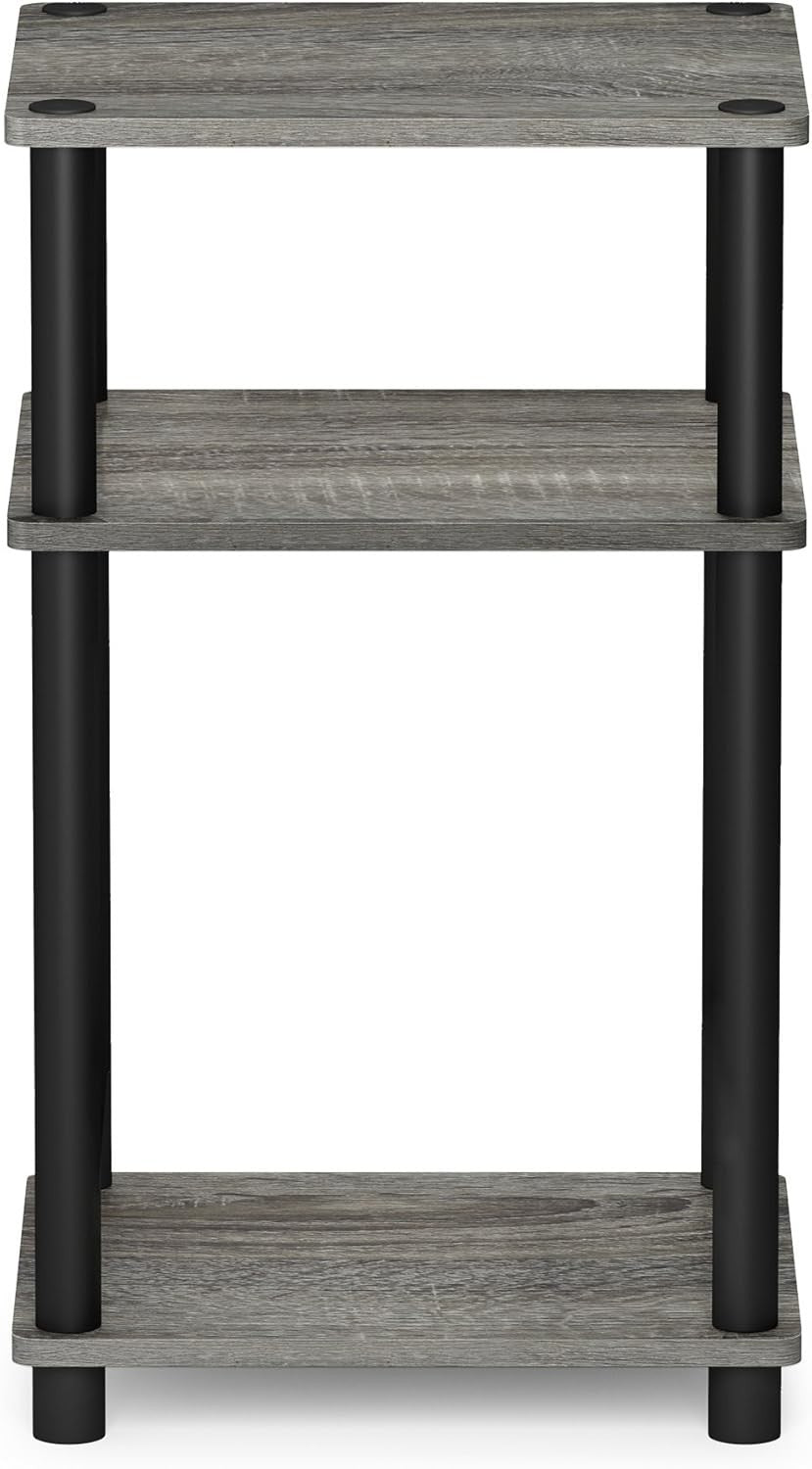 3 Tier End Side Table Small Nightstand – Slim Storage Unit 57.9cm High