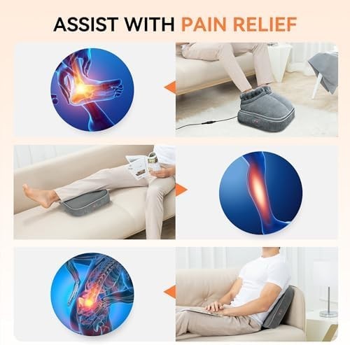 Shiatsu Foot & Back Massager with Heat, Deep Kneading & Remote Control