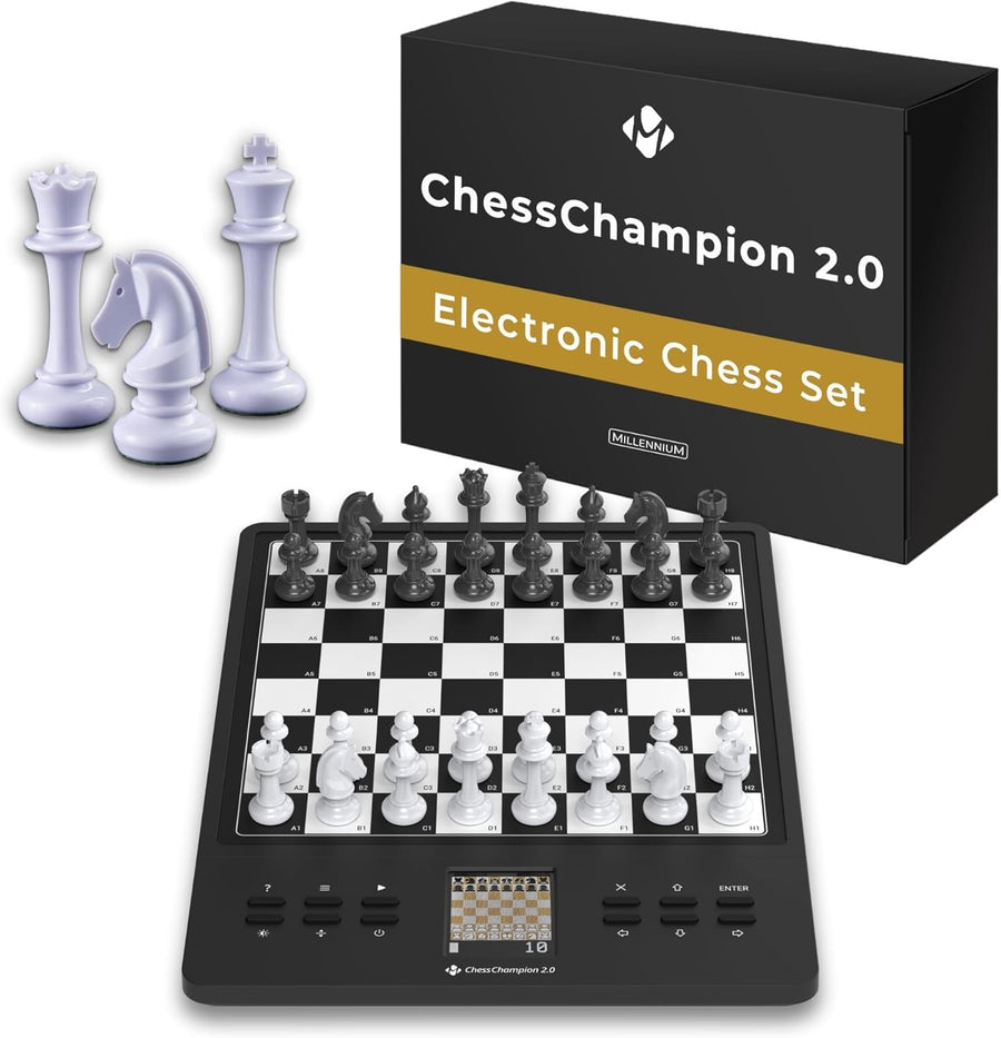 Electronic Chess Trainer Board with Tips, Move Suggestions & Mini Games