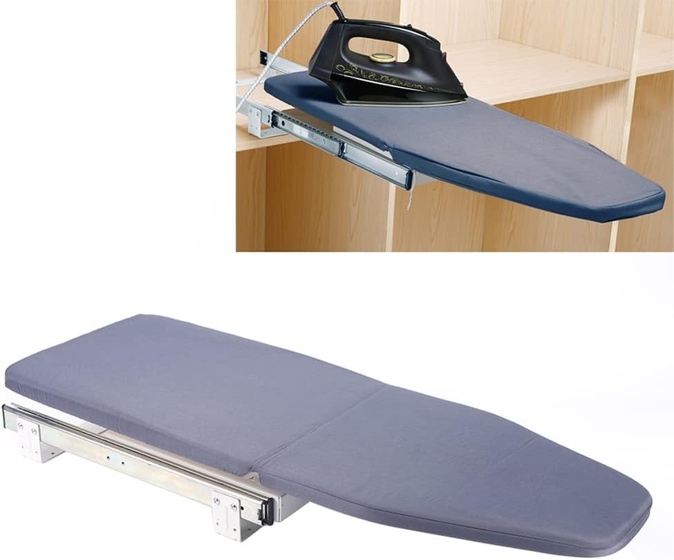 Foldable Tabletop Ironing Board Wall Mounted Compact Heat Resistant Grey