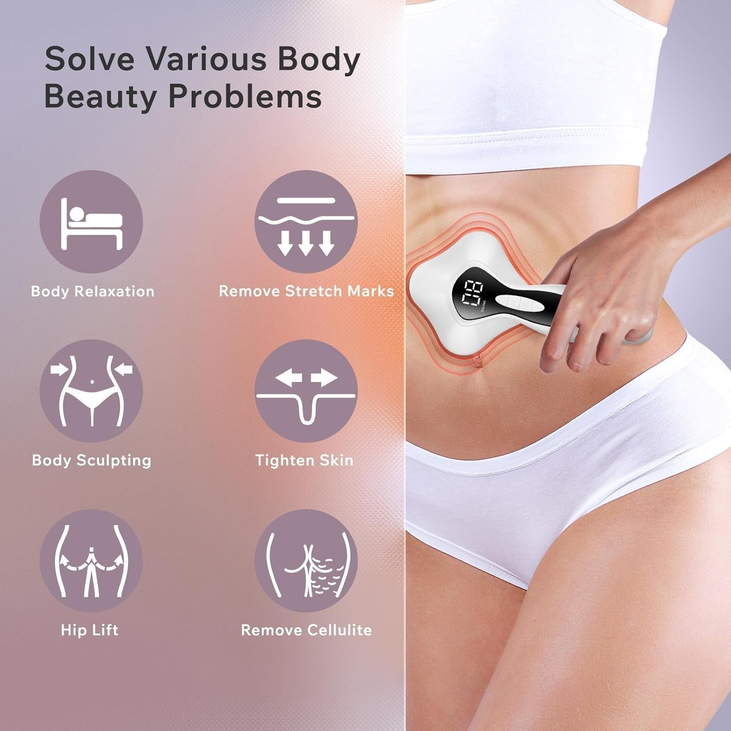Cellulite Massager Heated Body Sculpting Fat Remover Skin Tightening Tool