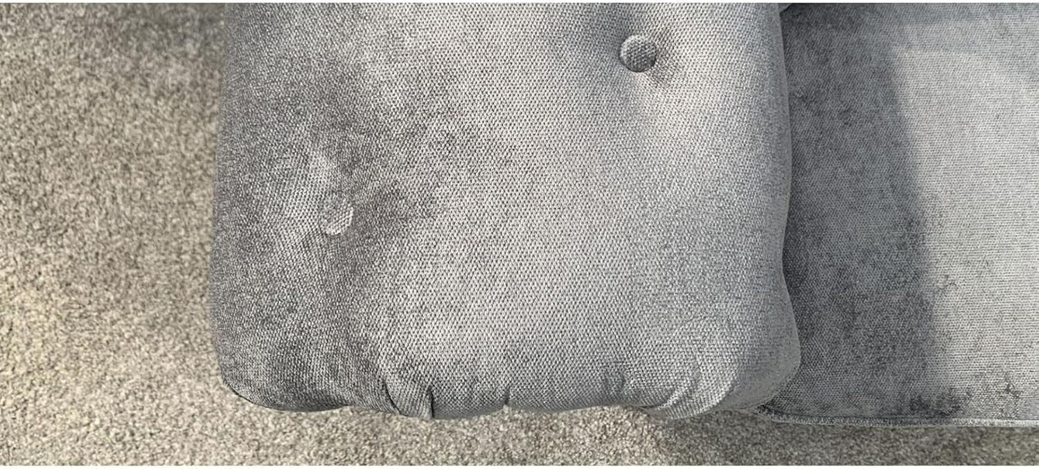 Luxury Grey Fabric 2C2 Corner Sofa Tufted UK Style for Living Room
