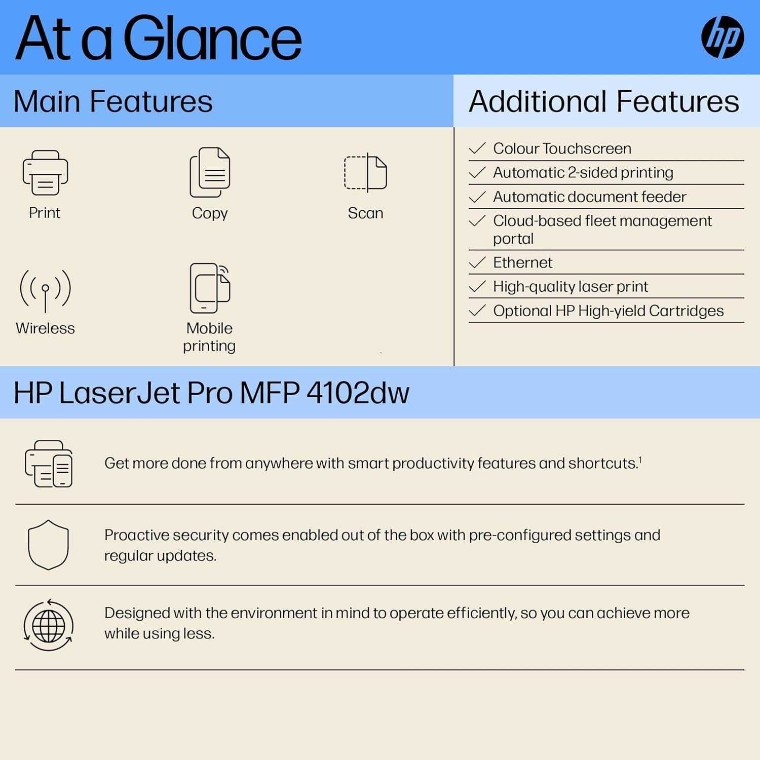 White Mono Laser MFP Printer A4 WiFi Duplex ADF 40ppm Small Office