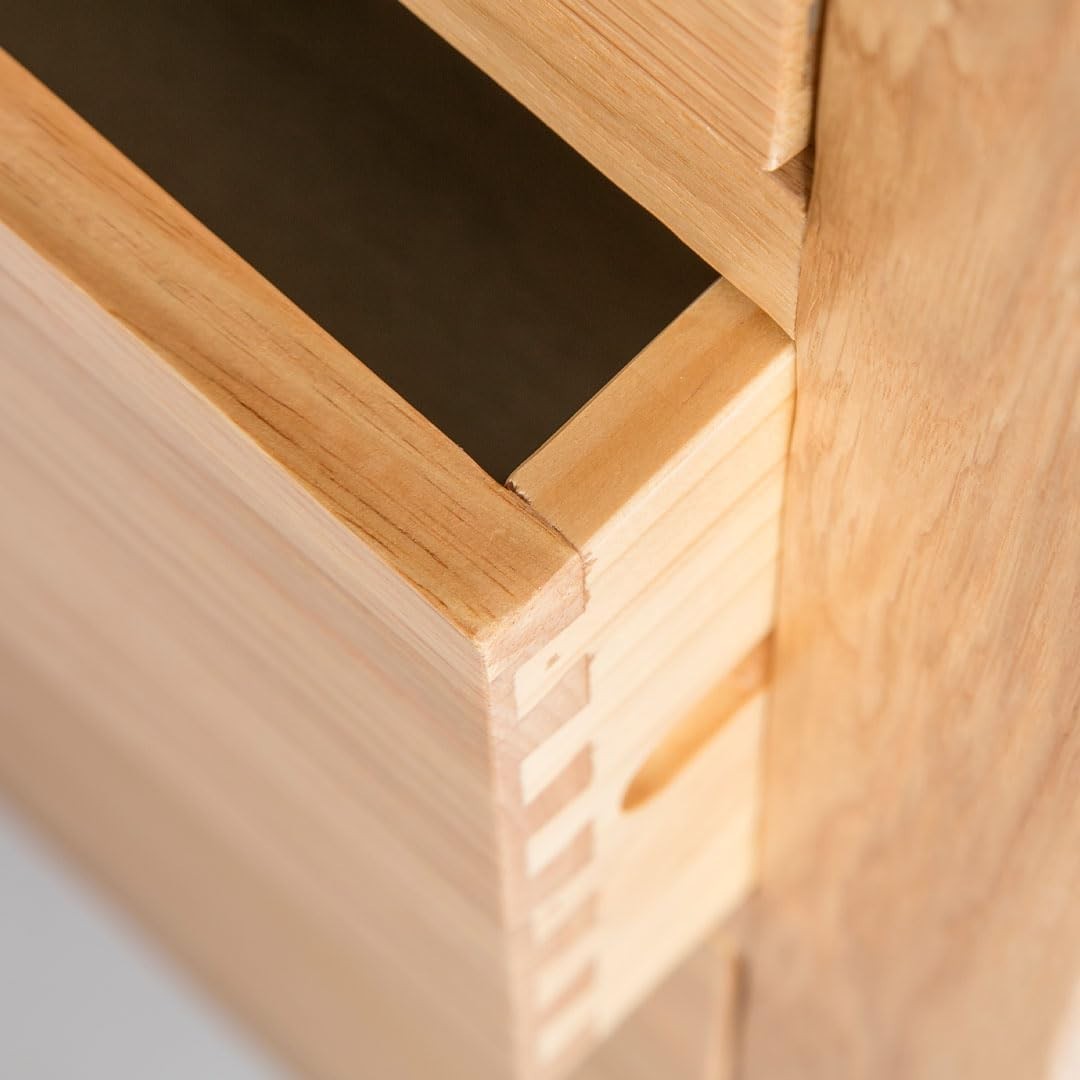 Solid Oak Bedside Table with 3 Drawers | Fully Assembled Wooden Nightstand
