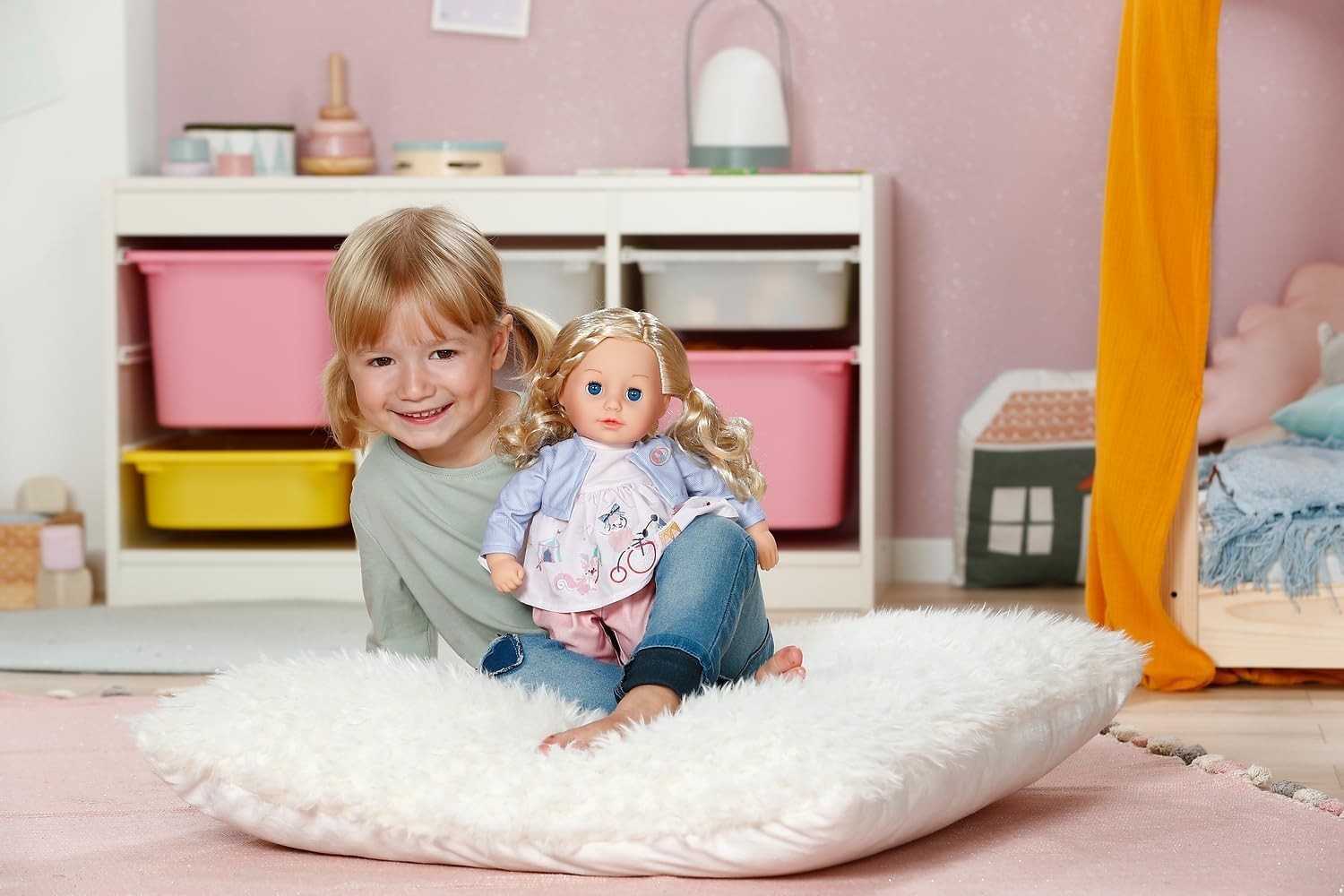 36cm Soft Baby Doll Blonde Hair Sleeping Eyes Toddler Safe 1+