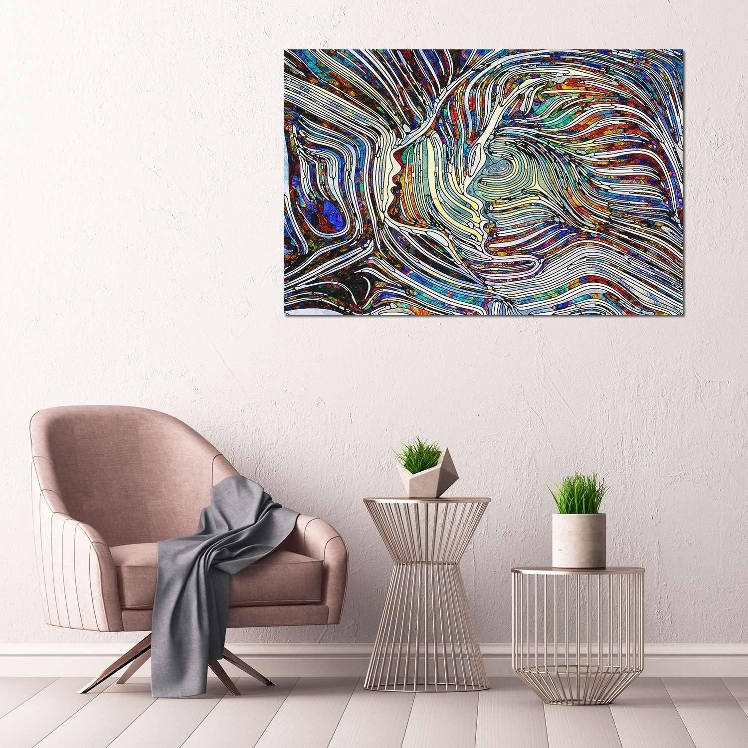 Abstract Eternal Woman Canvas Wall Art 80×120 cm Modern Luminous Decor