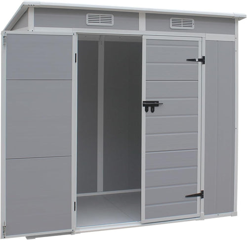 Plastic Garden Storage Shed 183x112cm Lockable Outdoor Tool Box