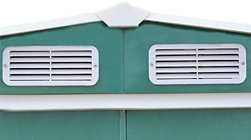 Large Metal Garden Storage Shed 10x8ft Waterproof Outdoor Tool & Bike Shed Green